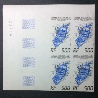 BroadviewStamps French Southern and Antarctica Territories #104 IMPERF block. - Image 1 of 2
