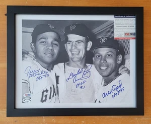 Juan Marichal-Orlando Cepeda-Gaylord Perry Signed 11x14 Photo PSA/DNA - Picture 1 of 5