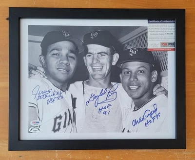 Juan Marichal-Orlando Cepeda-Gaylord Perry Signed 11x14 Photo PSA/DNA - Image 1 of 4