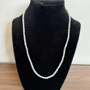 Zarte Rocaillenkette 925 Sterling Silber Verschluss eleganter 20er Jahre Stil - Bild 1 von 4