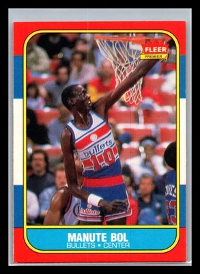 Juego de baloncesto Manute Bol Rookie 1986-87 Fleer Break Washington Bullets Foto 1 de 2