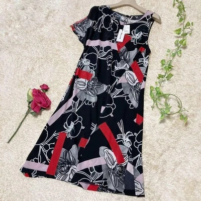 Vestido asimétrico de seda pura PAUL & JOE, estampado floral, talla 38 Foto 1 de 4