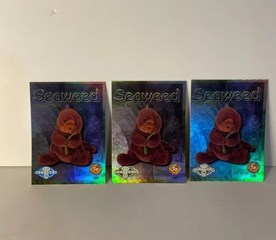 TY Beanie Baby TRADING CARDS - Series 2 - Retired SEAWEED - Blue, Green, Silver - Image 1 of 2
