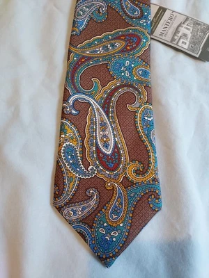 Daniel Cremieux tie 100% Silk Brown Multi - Image 1 of 4