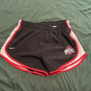 Ohio State Buckeyes Nike Dri-Fit Running Shorts Women's Medium Black Red White - Picture 1 of 6