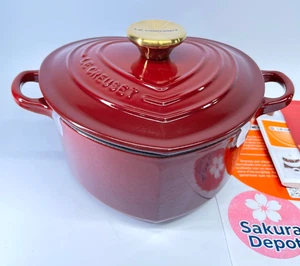 Le Creuset Cocotte d'Amour 20cm 1,9L Rhone Granat Gusseisen Emaille Topf Japan Neu - Bild 1 von 22