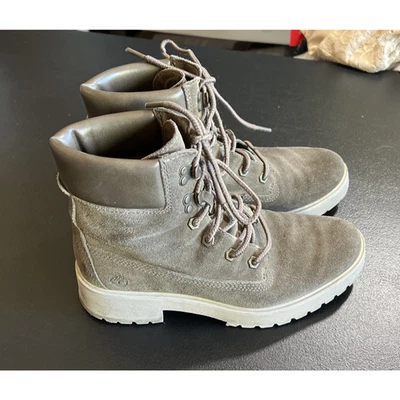 Timberland Boot Women's 9.5 Carnaby Cool 6" Ankle Olive Suede Combat Chunky Sole - Image 1 of 4