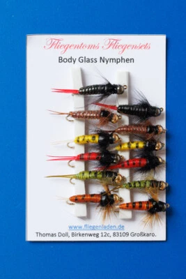 Fliegentom Sortiment Bodyglass Nymphen - Bild 1 von 4