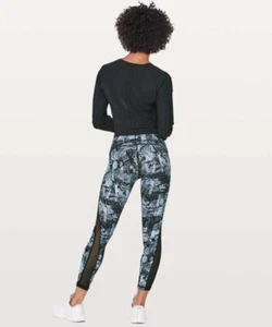 Lululemon TRAIN TIMES 7/8 Leggings 12, Eternal Wave Starlight Negro 32X25 - Imagen 1 de 7