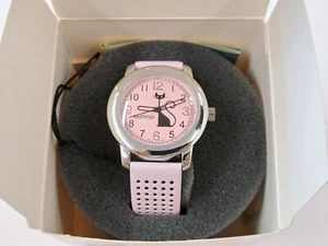 Vintage Tokyo Bay Red Tango Black Cat Wrist Watch In Original Box. Untested - Picture 1 of 17