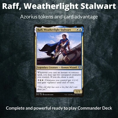 Raff, Weatherlight Stalwart -Magic Gathering Commander MTG EDH Azorius Token - Image 1 of 4