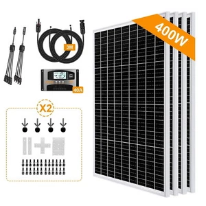 400W Solarpanel Solarmodul Balkon Solaranlage Komplettset Solar Set Boot Heim PV - Bild 1 von 14