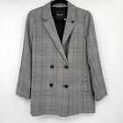 Madewell Womens Jacket Sz Small Caldwell Double Breasted Plaid Oversized Blazer