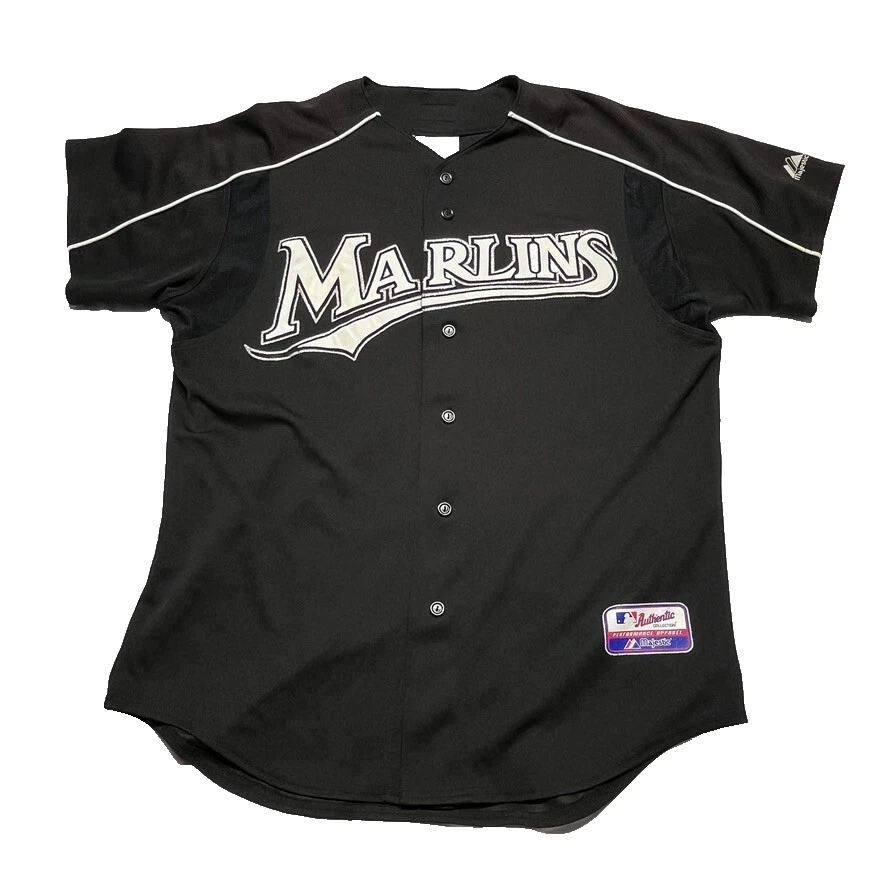 Винтажная мужская футболка 90-х Florida Marlins большой черный нашитый логотип MLB бейсбол - Изображение 1 из 4