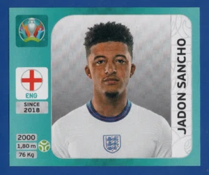 FIGURINA PANINI UEFA EURO 2020 JADON SANCHO ROOKIE #404 NEW MINT FOR PSA - Picture 1 of 2