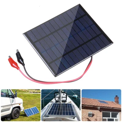 Solarpanel Polykristallin 5W 12V Solarmodul USB für Auto Boot Caravan Netzteil - Bild 1 von 4