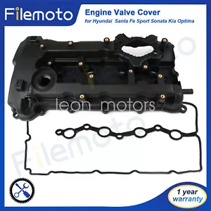 Engine Valve Cover for Hyundai 13-16 Santa Fe Sport Kia 11-16 Optima 2.0L 2.4L - Picture 1 of 7