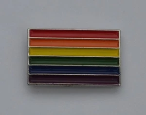 Gay Pride Rainbow Flag Quality Enamel Lapel Pin Badge - Picture 1 of 3