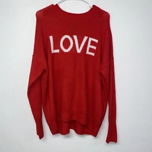 Vince Camuto Women's Long Sleeve Oversized Crewneck Valentine's Day Sweater Sz S - Picture 1 of 5