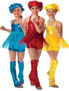 Dance Costume Locomotion Set YELLOW Child Large Shake It Up Go Go Jazz & Tap New - Picture 1 of 9