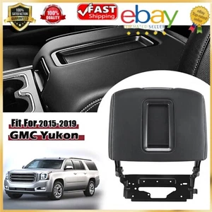 For 2015-2019 GMC Yukon XL Black Leather Center Console Armrest Lid assembly - Picture 1 of 7