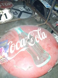 large vintage coca cola sign round - Picture 1 of 2