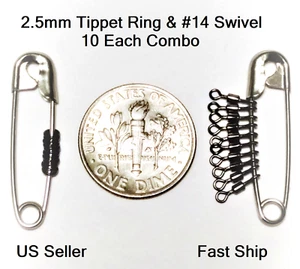 Anillo puntera Fly Leader de 2,5 mm y #14 micro giro *COMBO* seco/húmedo/ninfa ENVÍO GRATUITO - Imagen 1 de 5