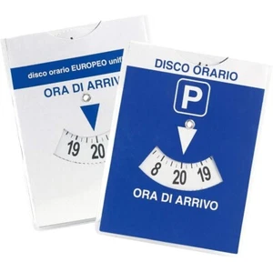 DISCO ORARIO EUROPEO MAXI AUTO IN PARCHEGGIO BLU 12X15 CON QUARTO D'ORA BICOLORE - Foto 1 di 1