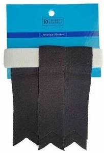 Premium Style Kilt Flashes by Robert Geary Navy Blue - Picture 1 of 3