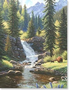 LEANIN TREE "Osos en el paraíso" ~ Paquete de 8 tarjetas #35729 ~ Artista Mark Keathley ~ - Imagen 1 de 3