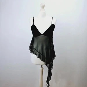Urban Outfitters - Mesh Cami Top - Black - Small - Picture 1 of 9