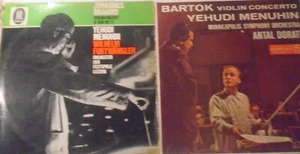 Yehudi Menuhin - 2 LP Lot: Bartok, Brahms Violin Concertos - Furtwangler, Dorati - Picture 1 of 4