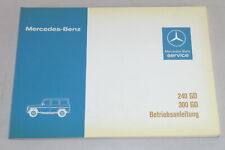 Mode D 'em Ploi Mercedes Benz Modèle G W460 240 GD/300 GD De 08/1982