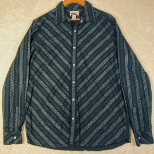 Rare Vintage Denim Friendly Men Long Sleeves Button Down Western Shirt Size LG - Picture 1 of 9