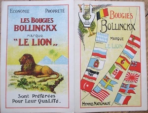 Bougies Bollinckx Le Lion 1910 Werbeheft Fahnen Kerzen Noten - Bild 1 von 2