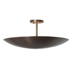 Lámpara colgante de techo de latón de montaje empotrado. Decoración de techo estilo mediados de siglo - Imagen 1 de 4