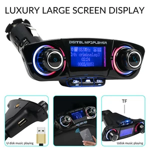 KFZ Auto Bluetooth FM Transmitter Radio Adapter mit Dual USB Ladegerät f/ Handy - Bild 1 von 12