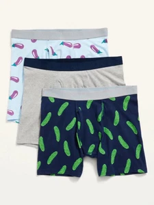 Paquete de 3 calzoncillos boxer flexibles incorporados lavados suaves azul marino antiguos nuevos con etiquetas verduras para hombre medianos - Imagen 1 de 1