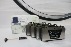 Genuine Mercedes-Benz W211 E-Class FRONT Brake Pads and Sensor A0064203220 NEW! - Picture 1 of 12