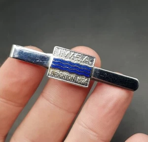 Vintage Silver Tone Tie Clip I.W.S.A Brighton 1974 International Winter Swimming - Picture 1 of 9
