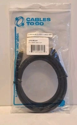 Cables To Go - 02307 - 6ft Value Series S-Video Cable (Black) - Image 1 of 3