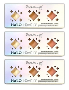LOT OF 3 - The Creme Shop Halo Lovely Powder Highlighter Palette "Alpha" GENUINE - Picture 1 of 4