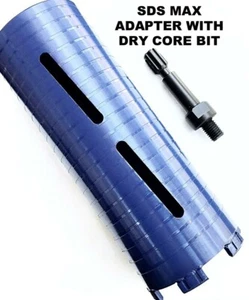 4" Dry Diamond Core Drill Bit with SDS MAX shank Adapter hammer drill - Picture 1 of 9