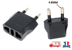 Adaptateur Secteur Prise US USA Américaine vers France Europe EU Eur FR voyage - Picture 1 of 4