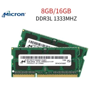 Micron 16GB 8GB 4GB PC3L-10600S DDR3L 1333MHz 1.35V SODIMM Laptop Memory RAM LOT - Picture 1 of 15