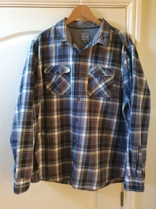 Fat Face Shirt Men XXL Blue Check Plaid Long Sleeved Pockets Lumberjack P2P 25"" - Picture 1 of 10