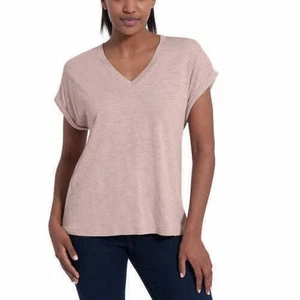 Jessica Simpson Ladies' Knit V-Neck Top Size, L Color Purple /B11 - Picture 1 of 3