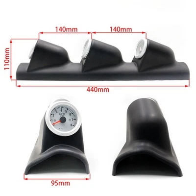 52mm Car Triple Gauge Kit 3in1 Tachometer RPM Water Temp Oil Pressure 12V - Imagem 1 de 4