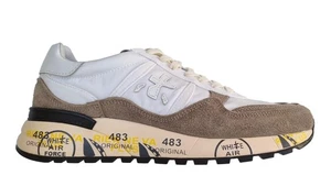 Premiata men's shoes suede sneaker fabric LANDECK_6406 white - Picture 1 of 6