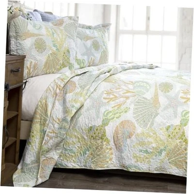  Juego de cama de playa costera, náutico 3 piezas completo/queen coastal reef Foto 1 de 4